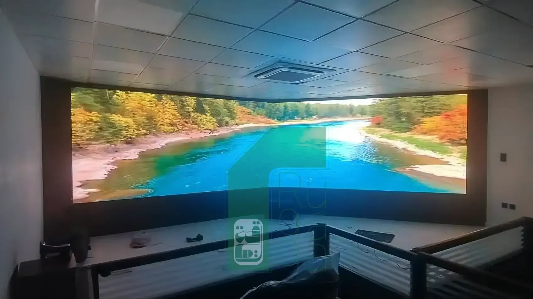 Ruqaqa high-brightness LED display showing vivid, ultra-sharp content for indoor and outdoor use